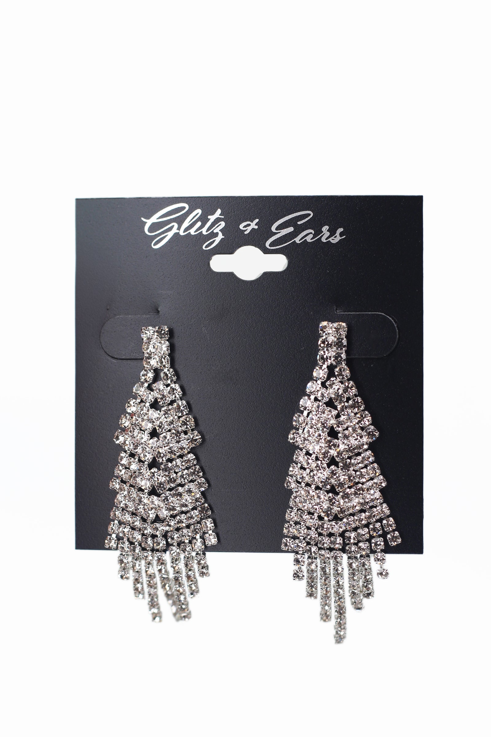 Pointed Top Short Fringe Bottom Earring