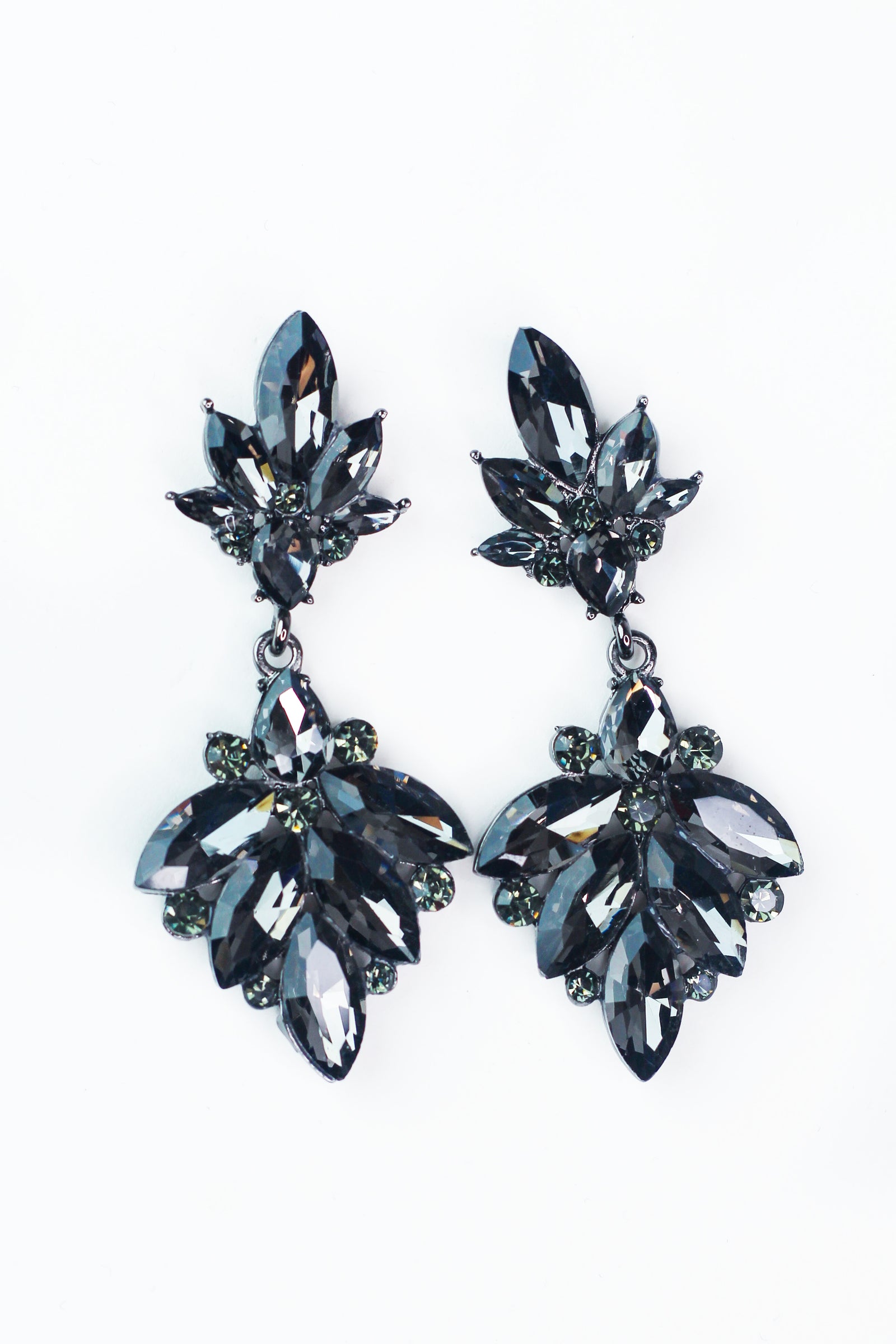 Small Teardrop Almond Stone Fan Earring