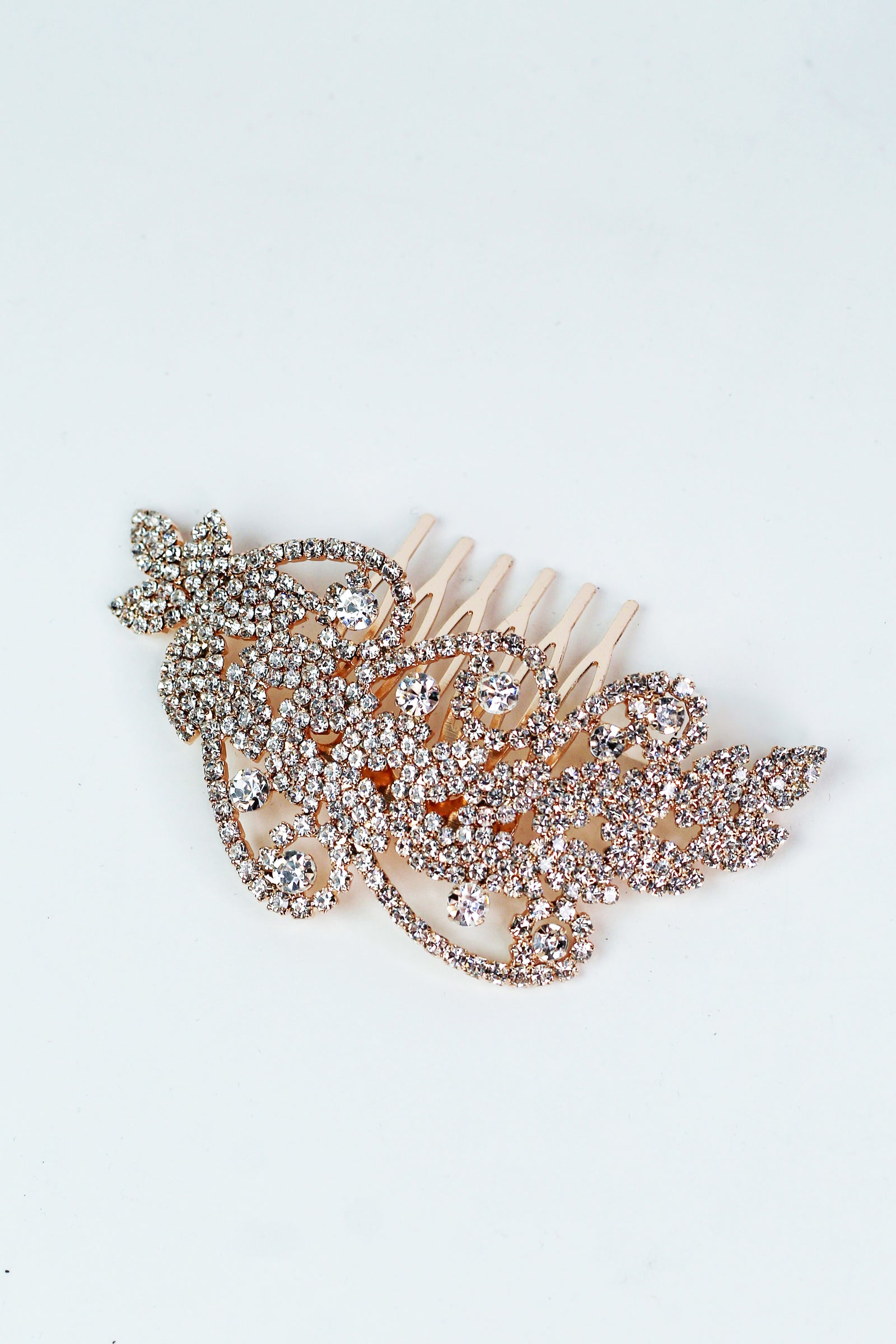 Filled Almond & Swirl Scatter Stone Hair Comb - Glitz & Ears Boutique