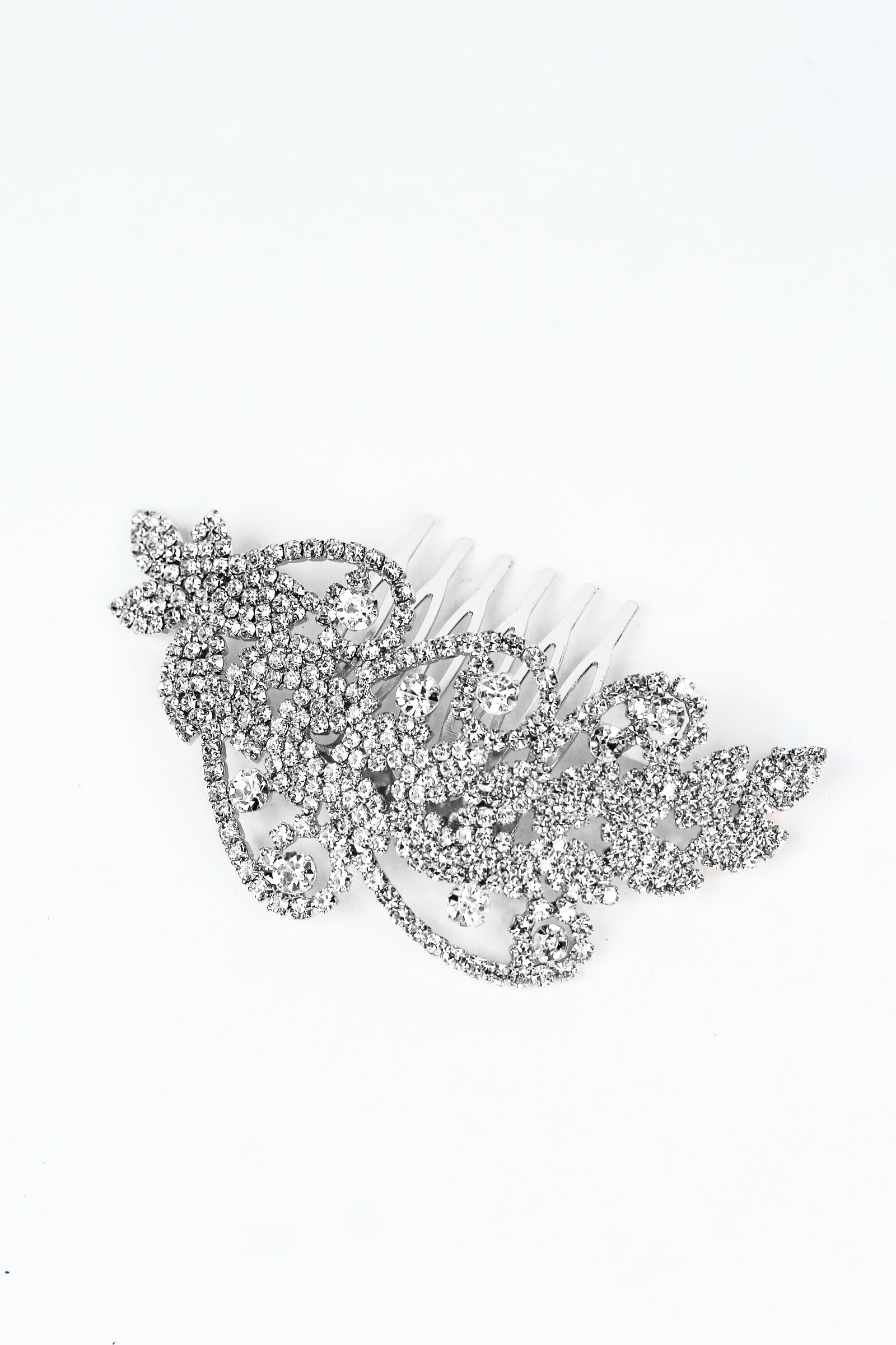 Filled Almond & Swirl Scatter Stone Hair Comb - Glitz & Ears Boutique