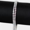 Double Row Rhinestone Tennis Bracelet