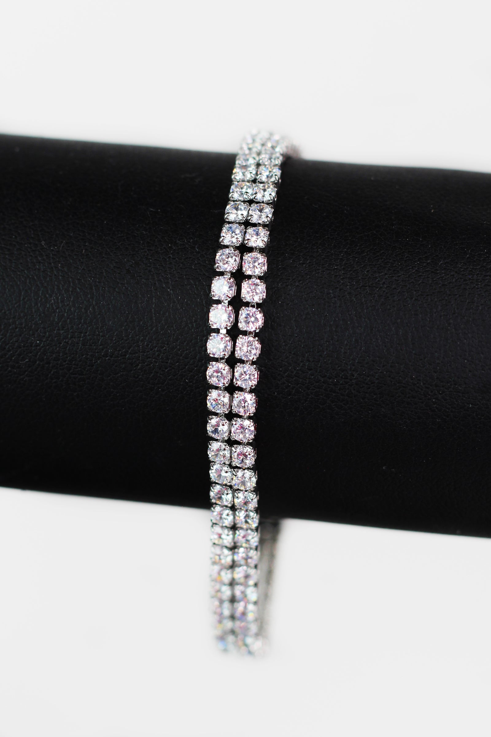 Double Row Rhinestone Tennis Bracelet