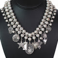 Metal Beads & Charms Necklace