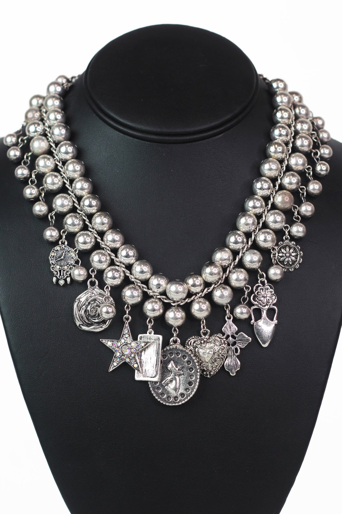Metal Beads &amp; Charms Necklace