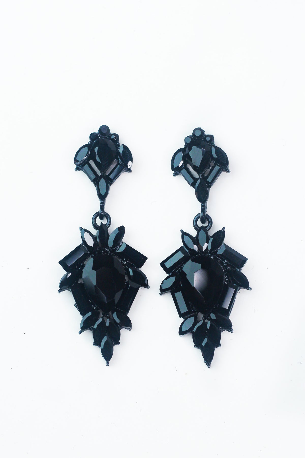 Teardrop Marquis & Baguette Dangling Earrings