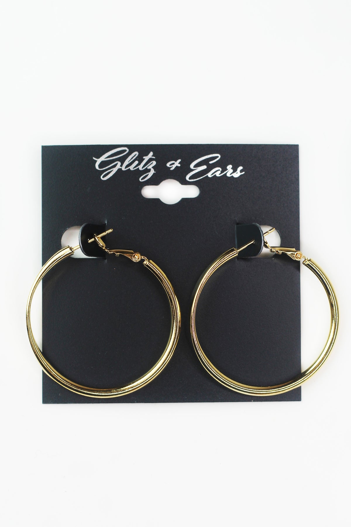 14K Gold Dipped Lever Back Hoop Earrings