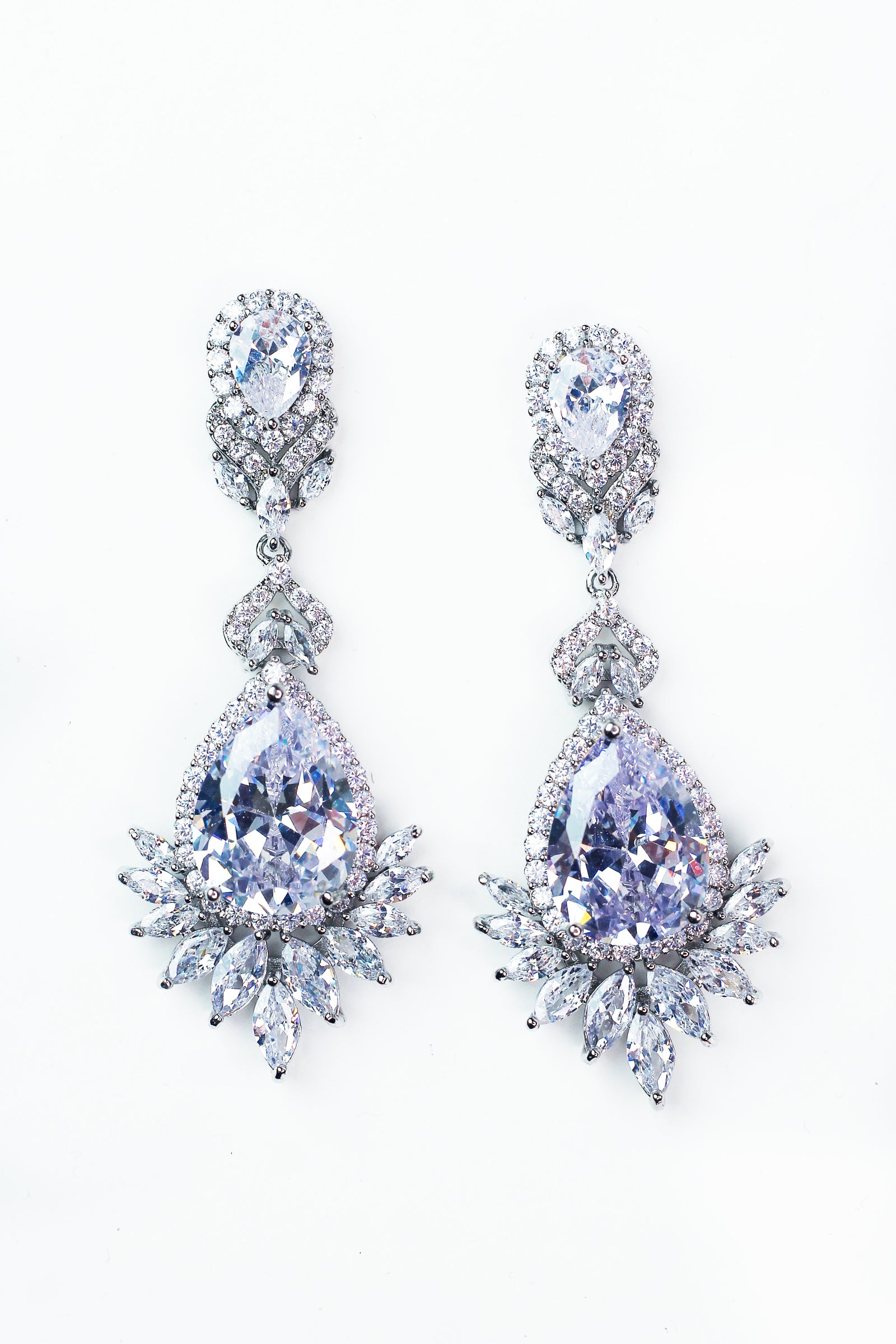 Almond Shape With Marquis Spike Bottom Drop Earring