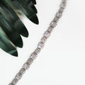 Pave Trimmed Small & Medium Squares Tennis Bracelet