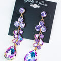 Gemstone Linked Clusters w/ Teardrop Dangling Earrings