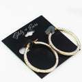 Outer Rhinestone Hoop Earrings