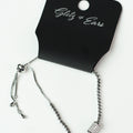 Rhinestone Pull Bracelet w/ Pave Barrel Charm