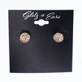 Pave Rhinestone Ball Stud Earrings