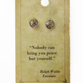 Peace Symbol Stud Earrings