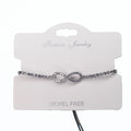 Rhinestone Strand & Infinity Adjustable Bracelet