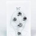 Round Stone Spiral Hairpin Set
