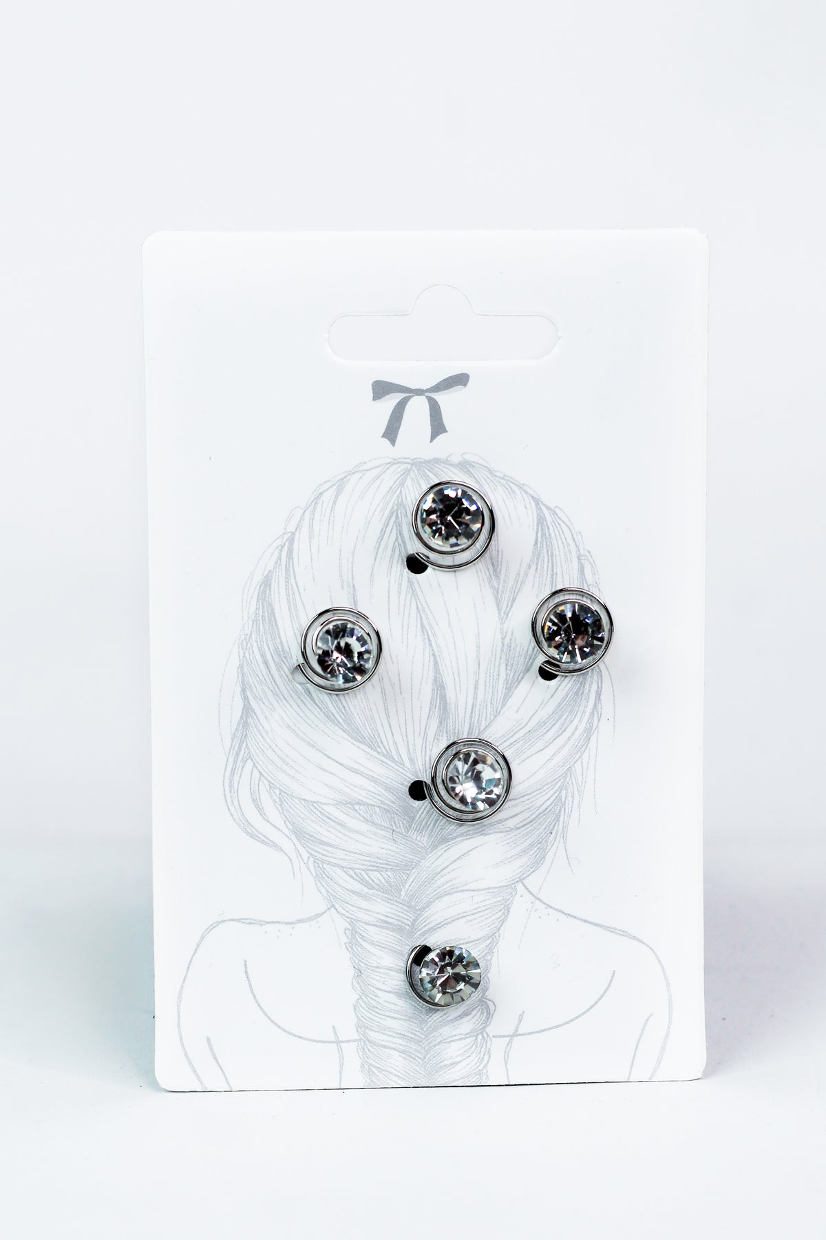 Round Stone Spiral Hairpin Set