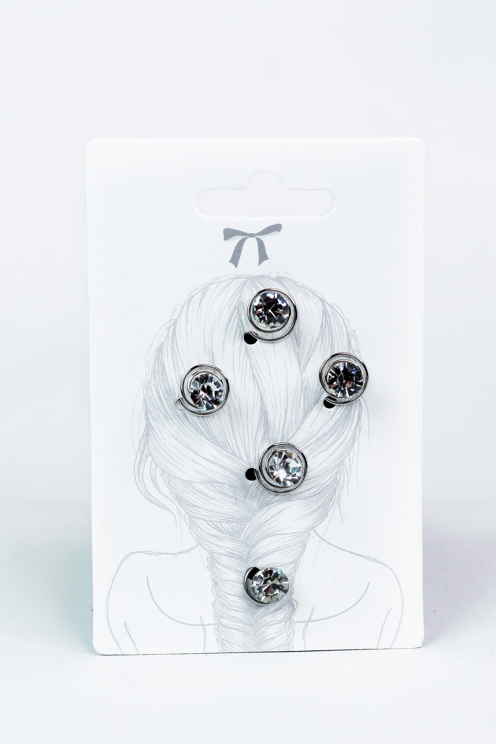 Round Stone Spiral Hairpin Set