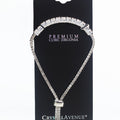 Square Stone Rhinestone Adjustable Bracelet