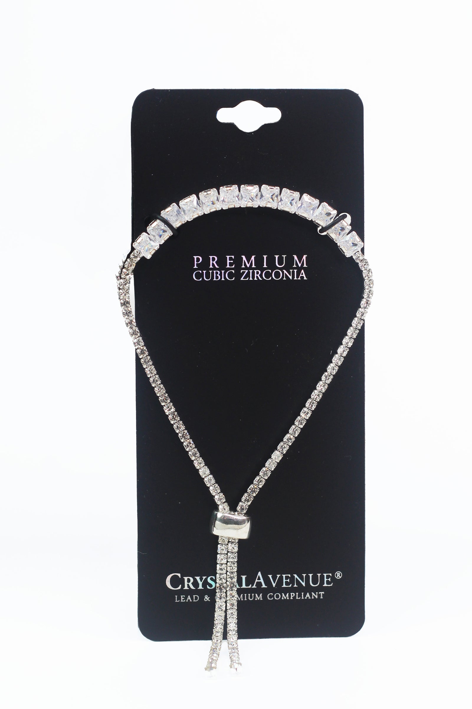 Square Stone Rhinestone Adjustable Bracelet