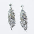 Pave Rhinestone Dangles Earrings