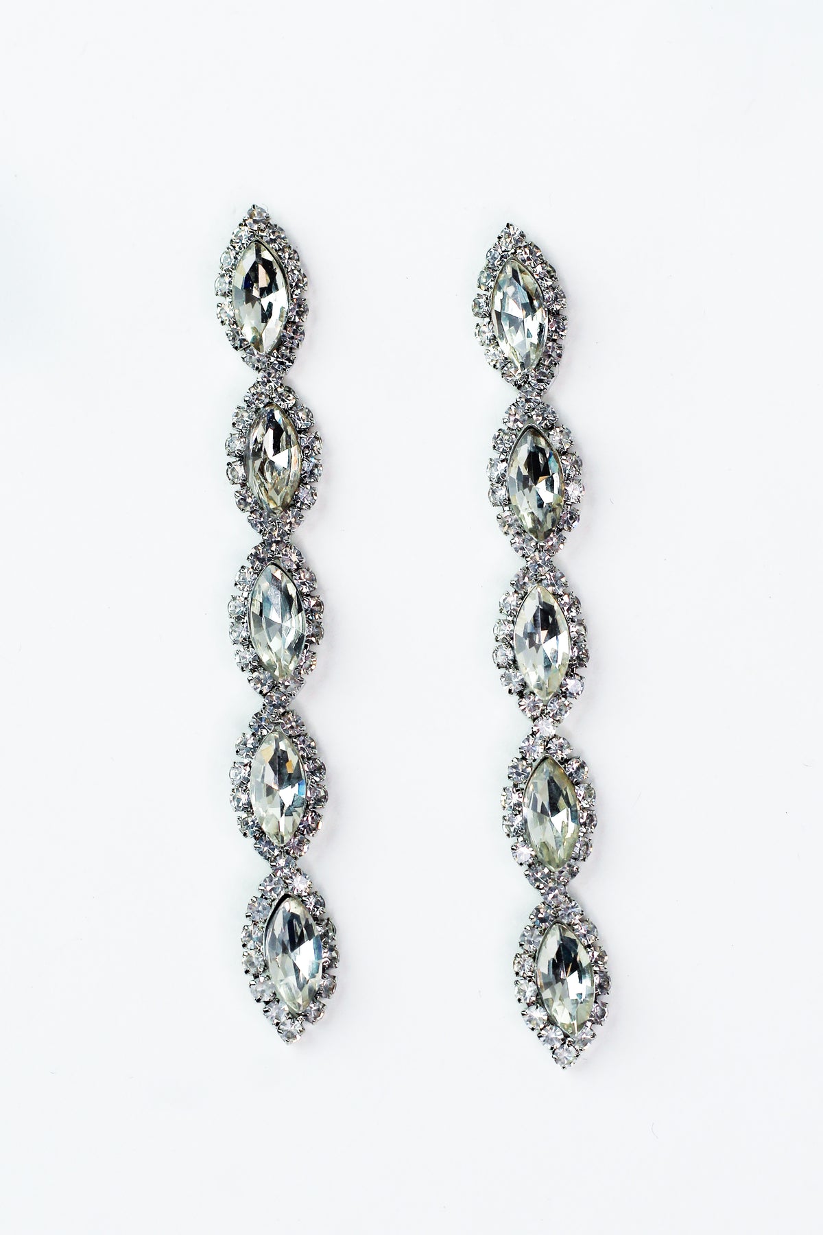 Five Almond with Trim Vertical Earring