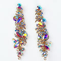 Round Marquis & Rhinestone Two-Piece Earrings