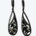 Pave Teardrop w/ Large Open Pave & Marquis Earrings