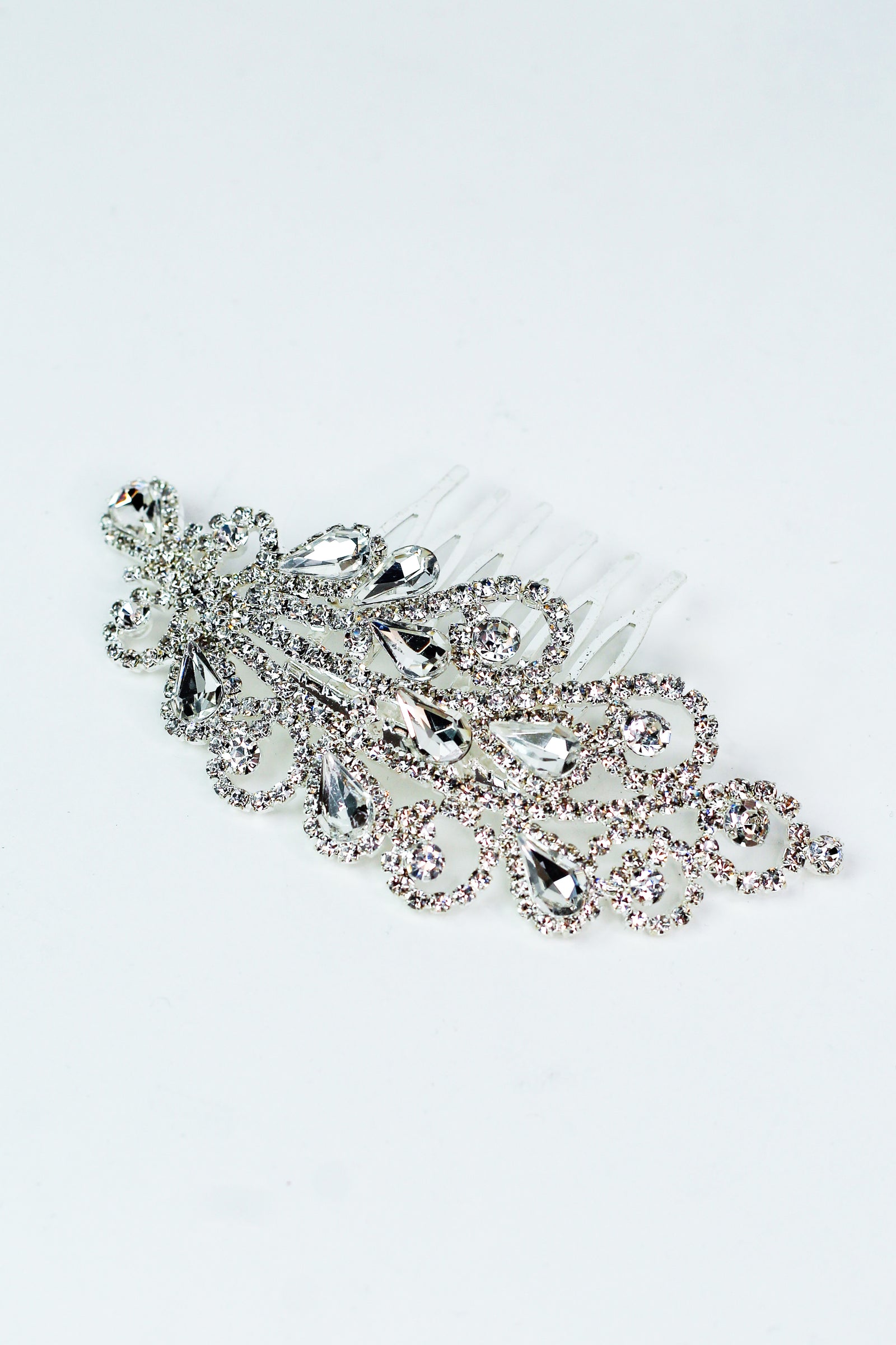 Teardrops & Rhinestones Peacock Hair Comb - Glitz & Ears Boutique