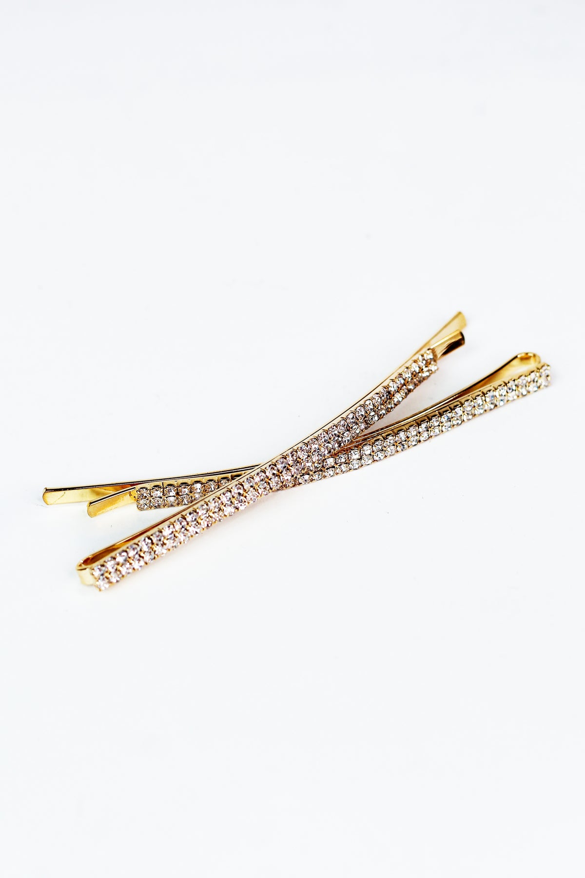 Double Row Rhinestone Bobby Pin Set