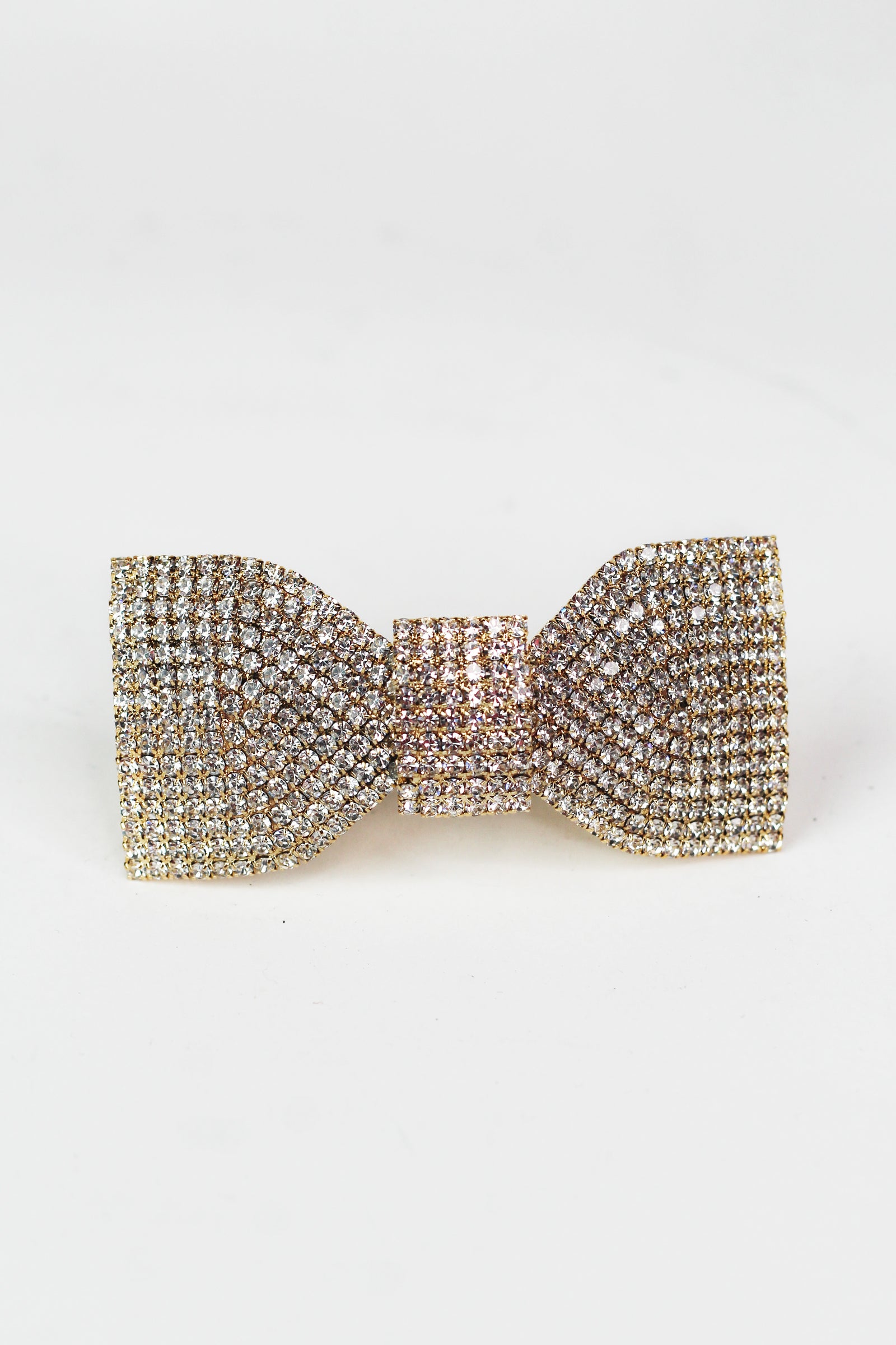 Rhinestone Bow Medium Hair Clip