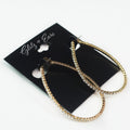 Rhinestone Open Teardrop Hoop Earrings