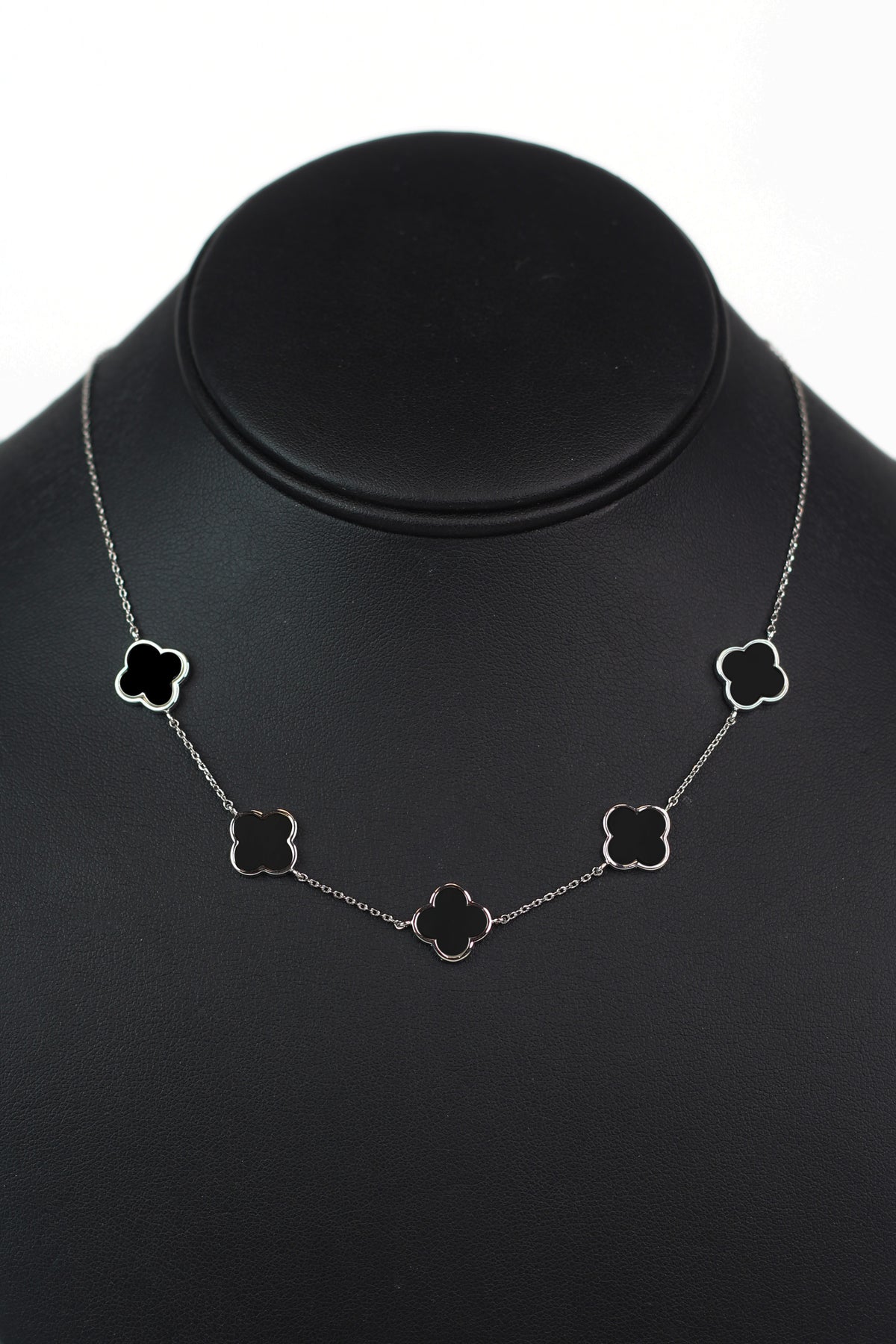 5 Clover & Spaced Dainty Chain Necklace