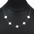 5 Clover & Spaced Dainty Chain Necklace