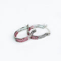 Small Pave Ombre In/Out Hoop Earrings