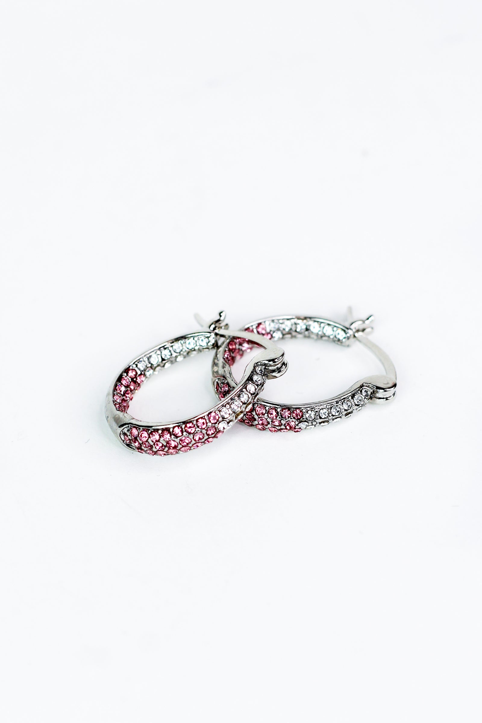 Small Pave Ombre In/Out Hoop Earrings
