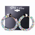 Multicolor Tiny Sequin Lever Back Hoop Earrings