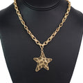 Hammered Star Chain Necklace