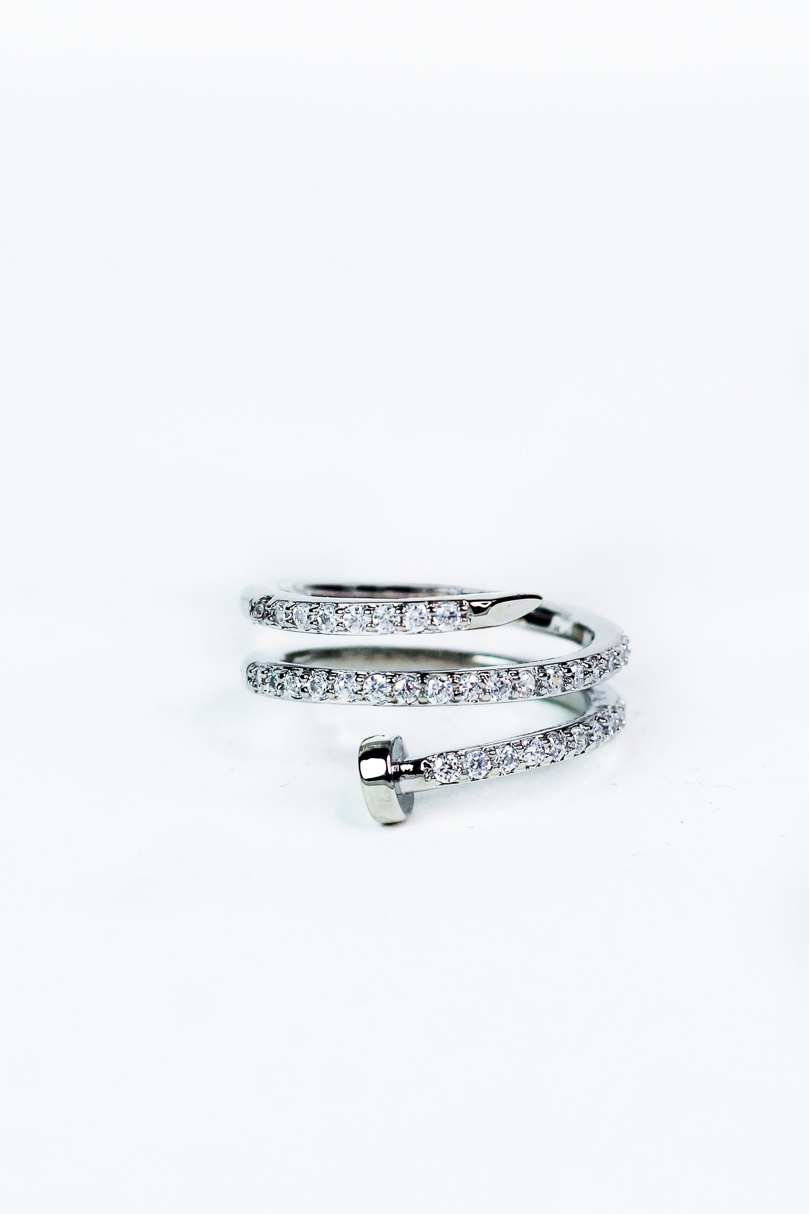 Pave Accented Nail Ring