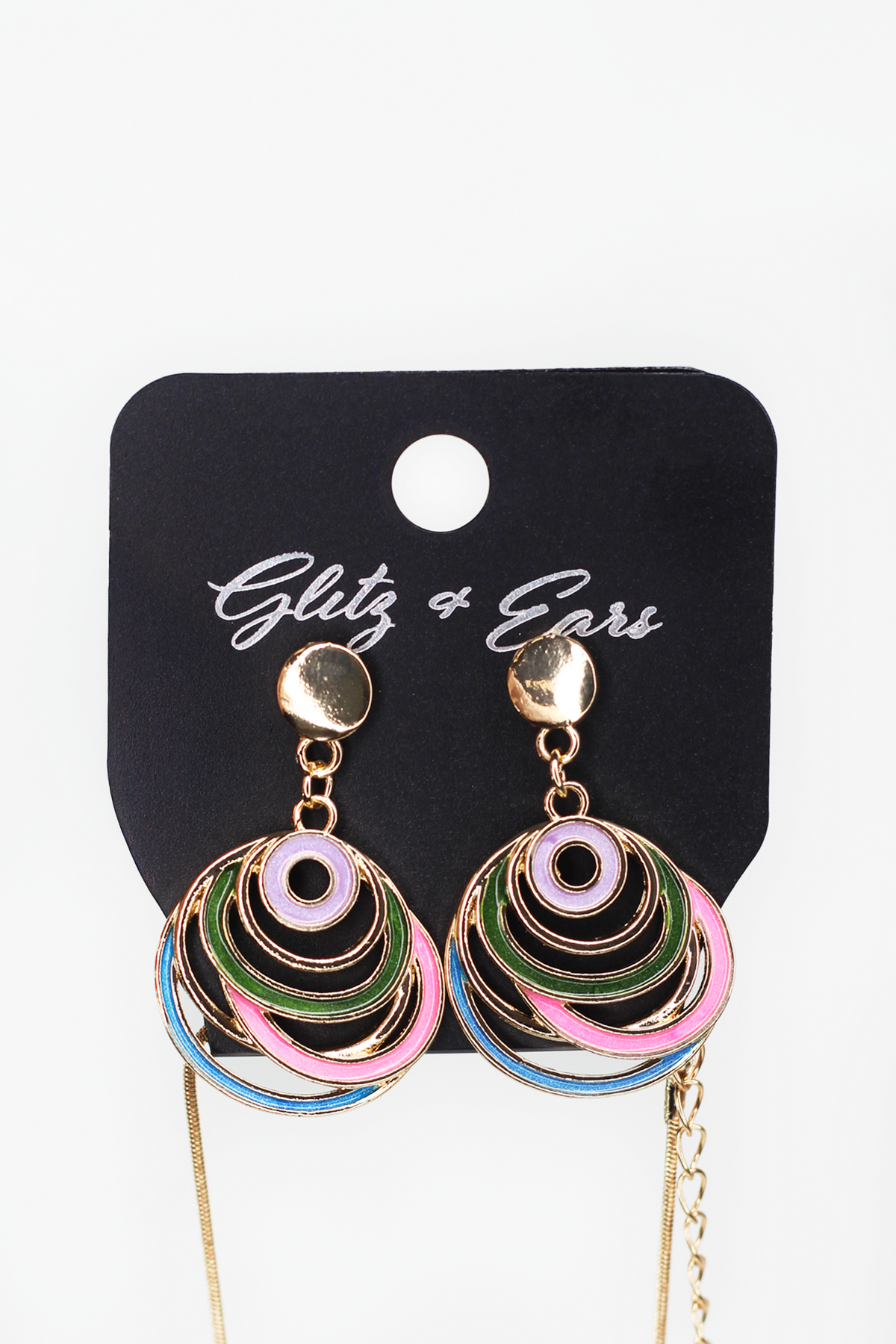 Multicolor Circles Pendant Necklace