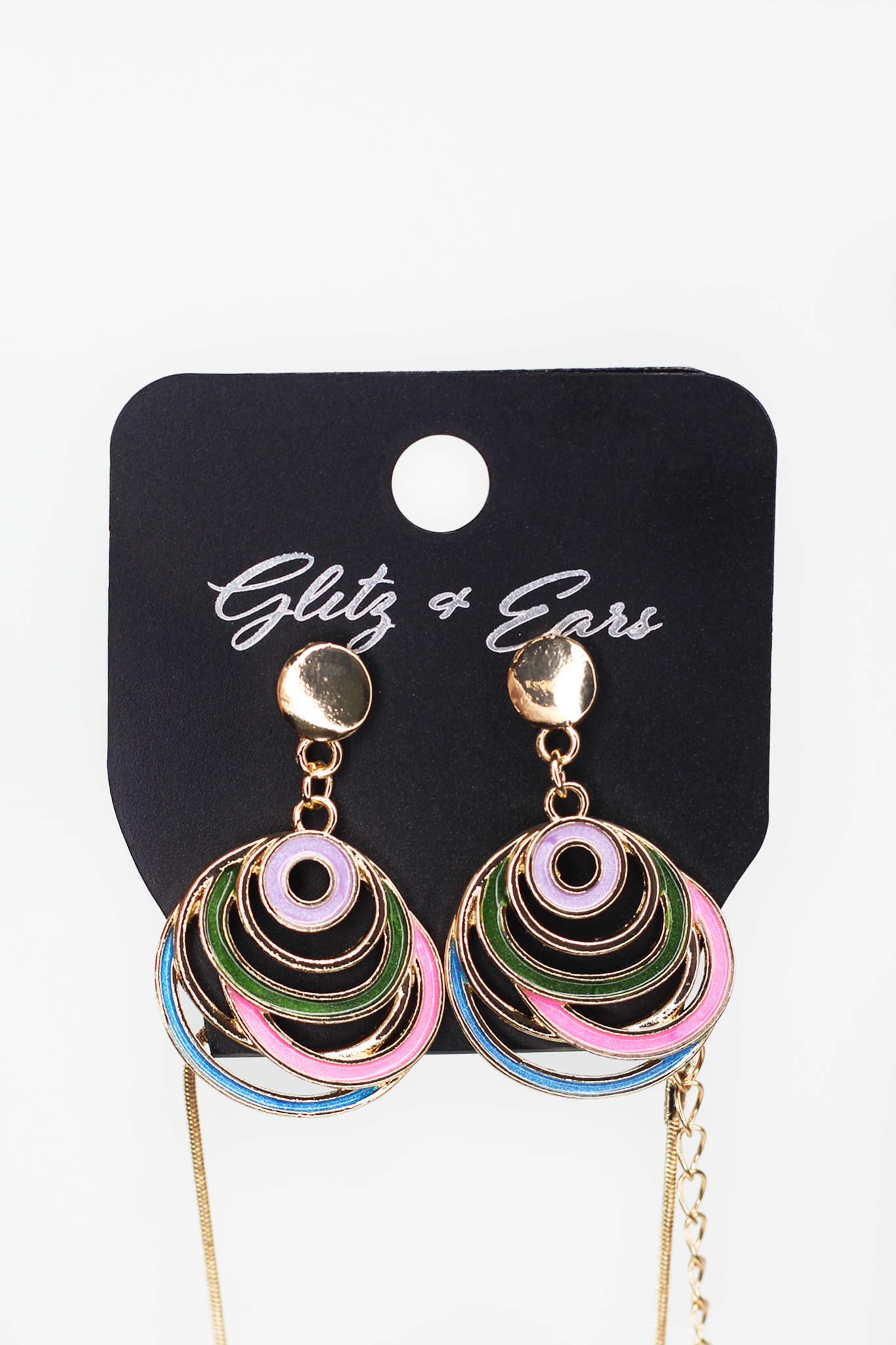 Multicolor Circles Pendant Necklace