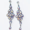 1-2-3-2-1 Teardrop with Rhinestone Trim Earring