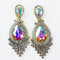 Two Row Trim Teardrop Scoop Point Earring