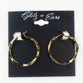 Small Faceted 14K Gold Dipped Hoop Earrings