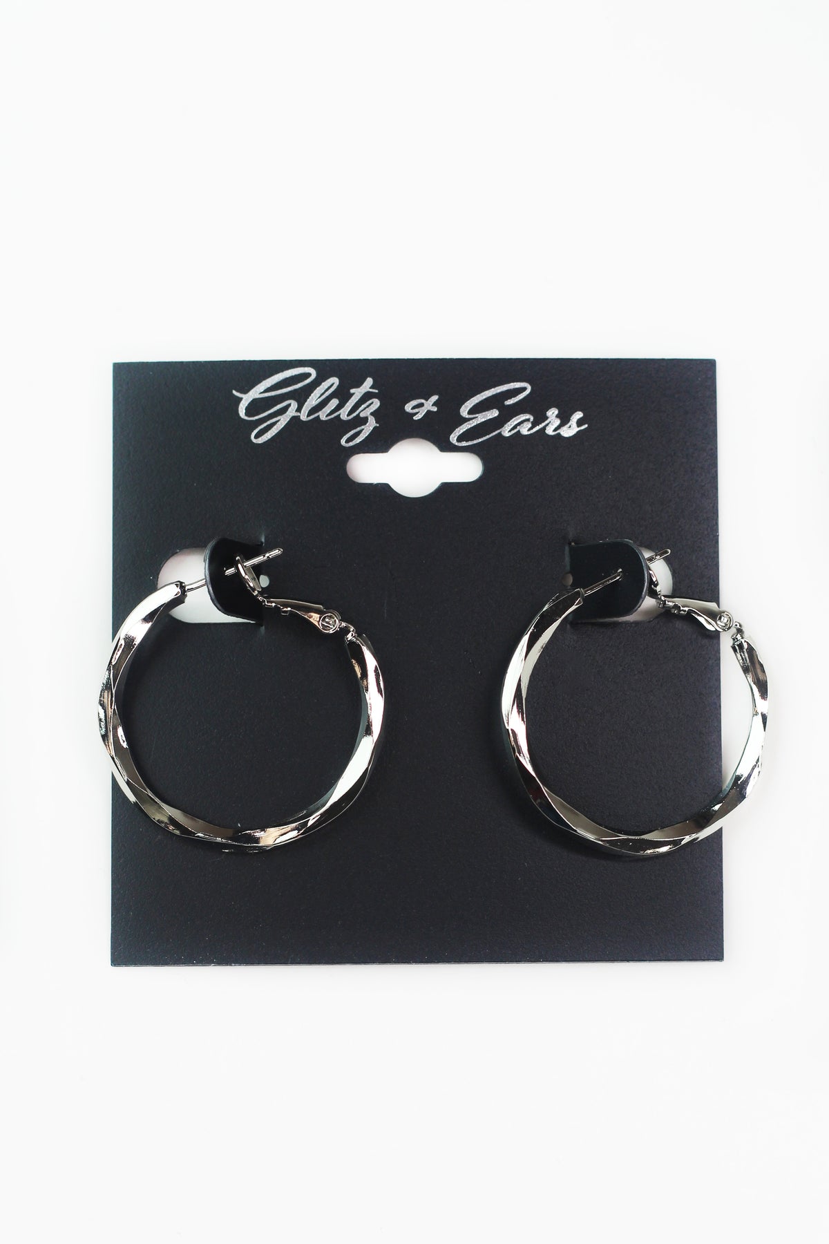 Small Faceted 14K Gold Dipped Hoop Earrings