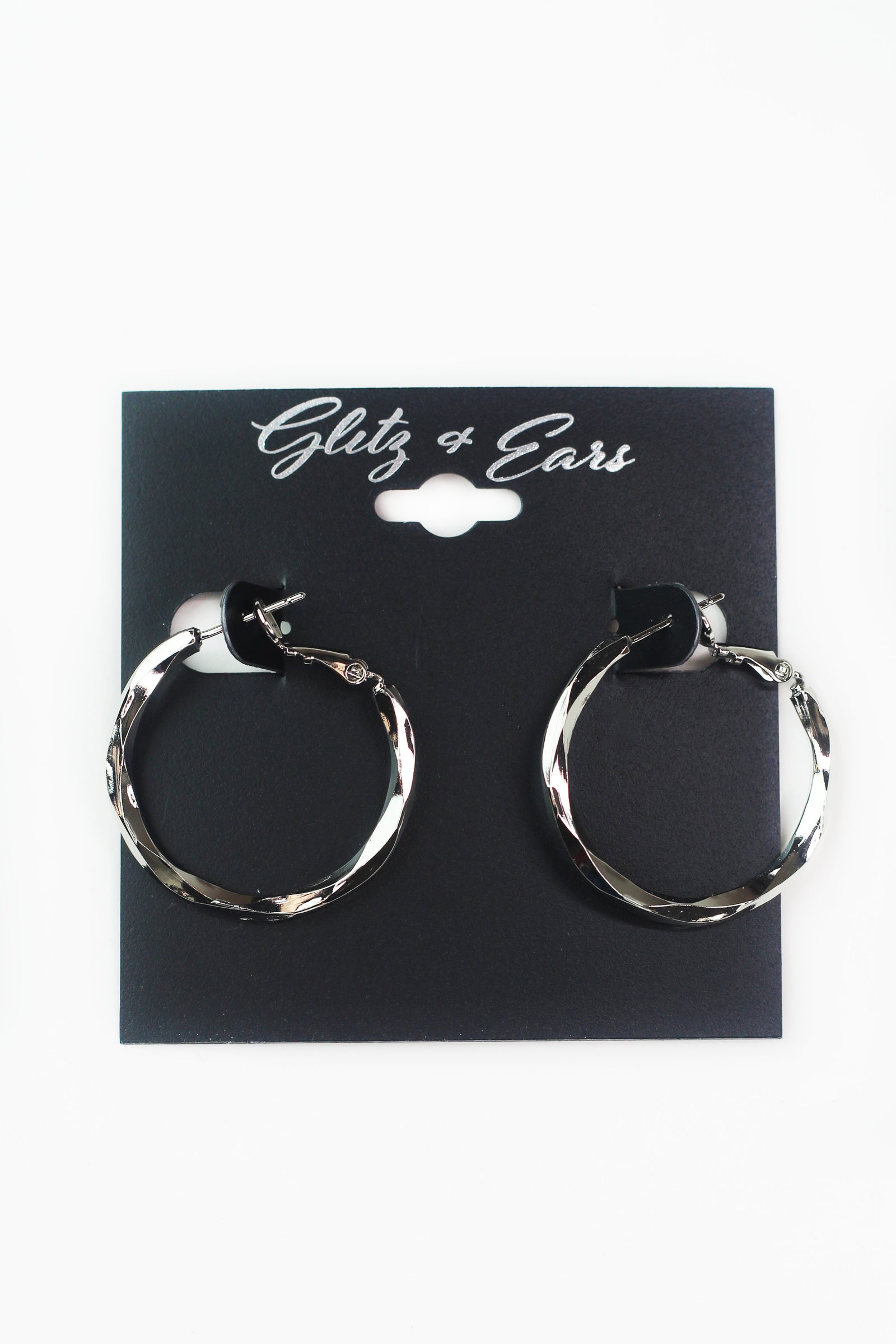 Small Faceted 14K Gold Dipped Hoop Earrings