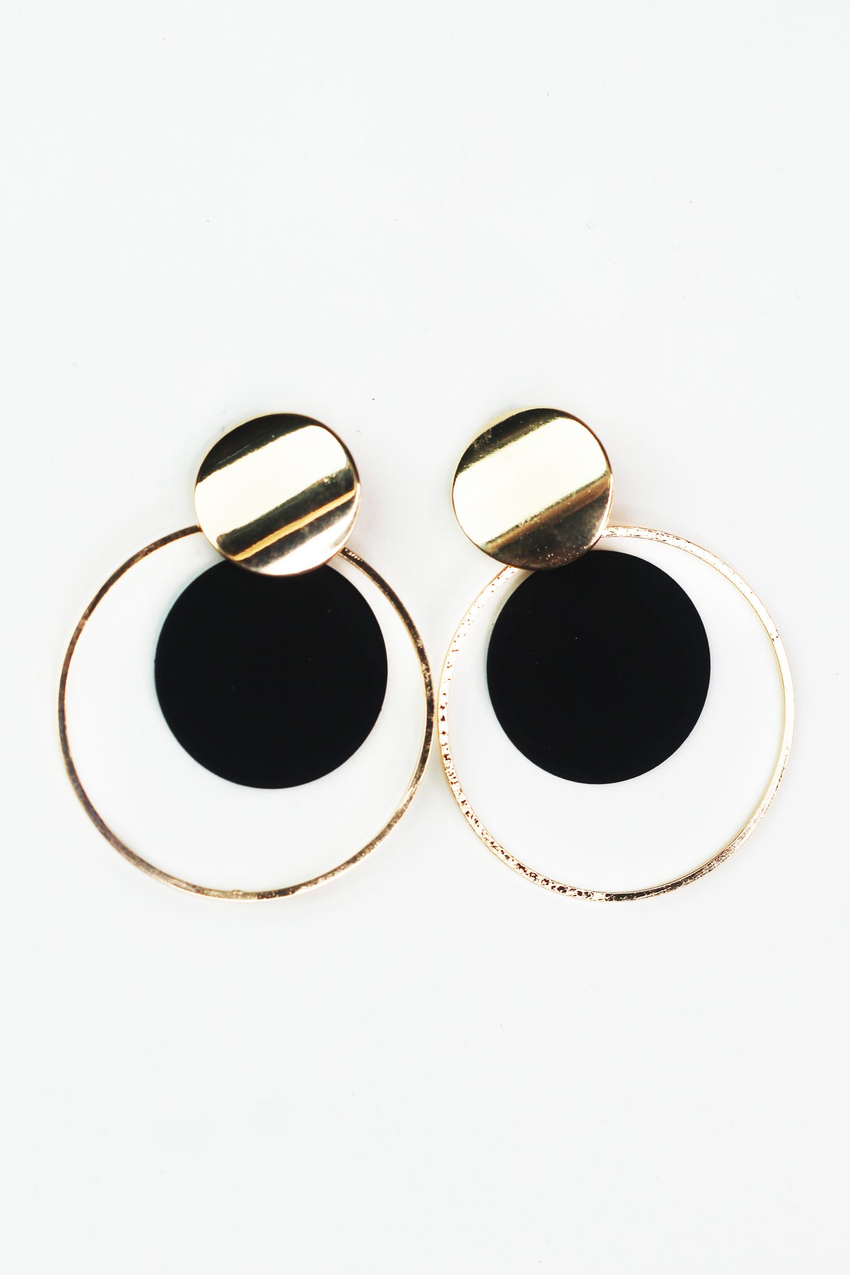Two Circles Dangling Earrings
