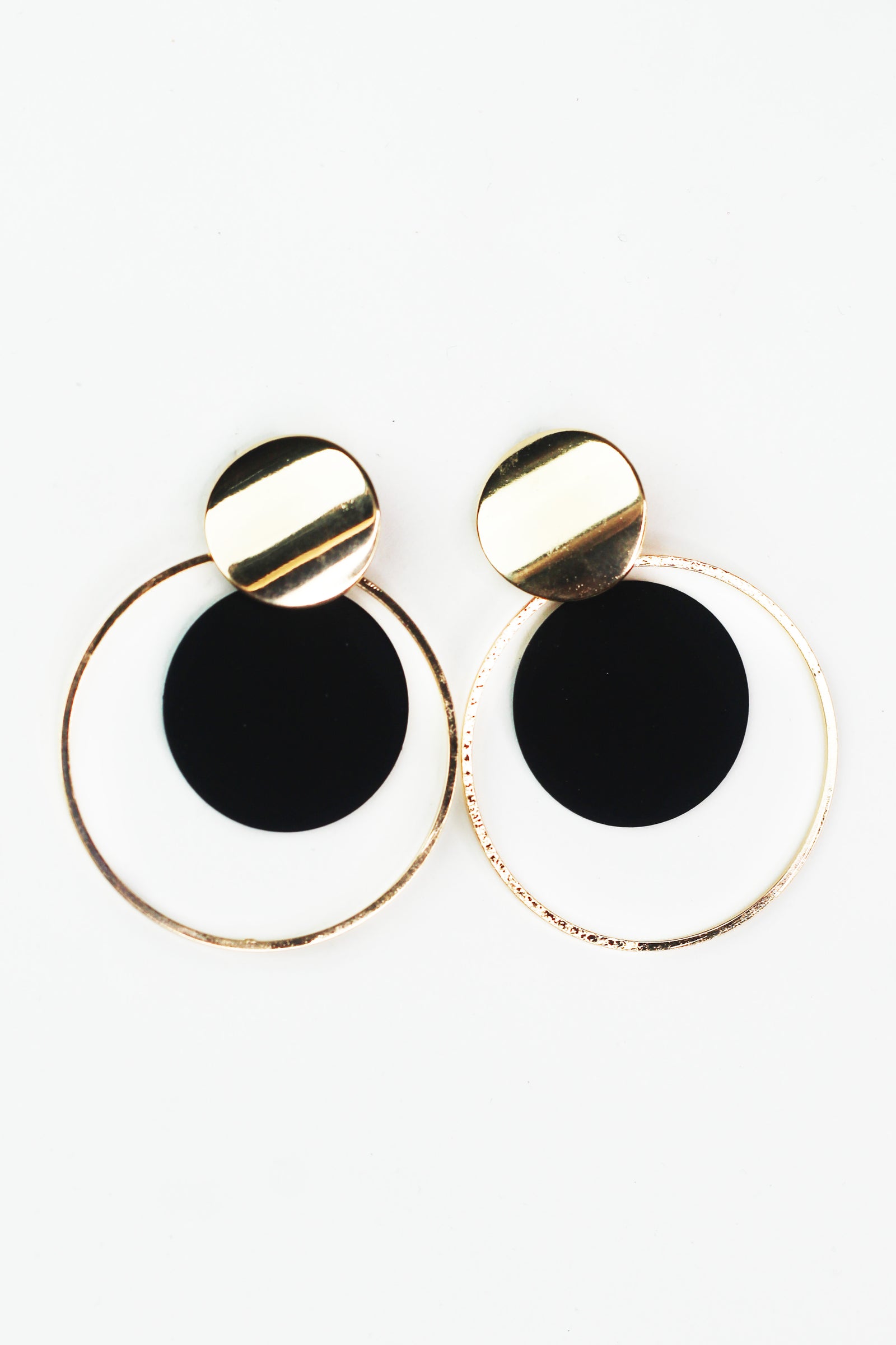 Two Circles Dangling Earrings
