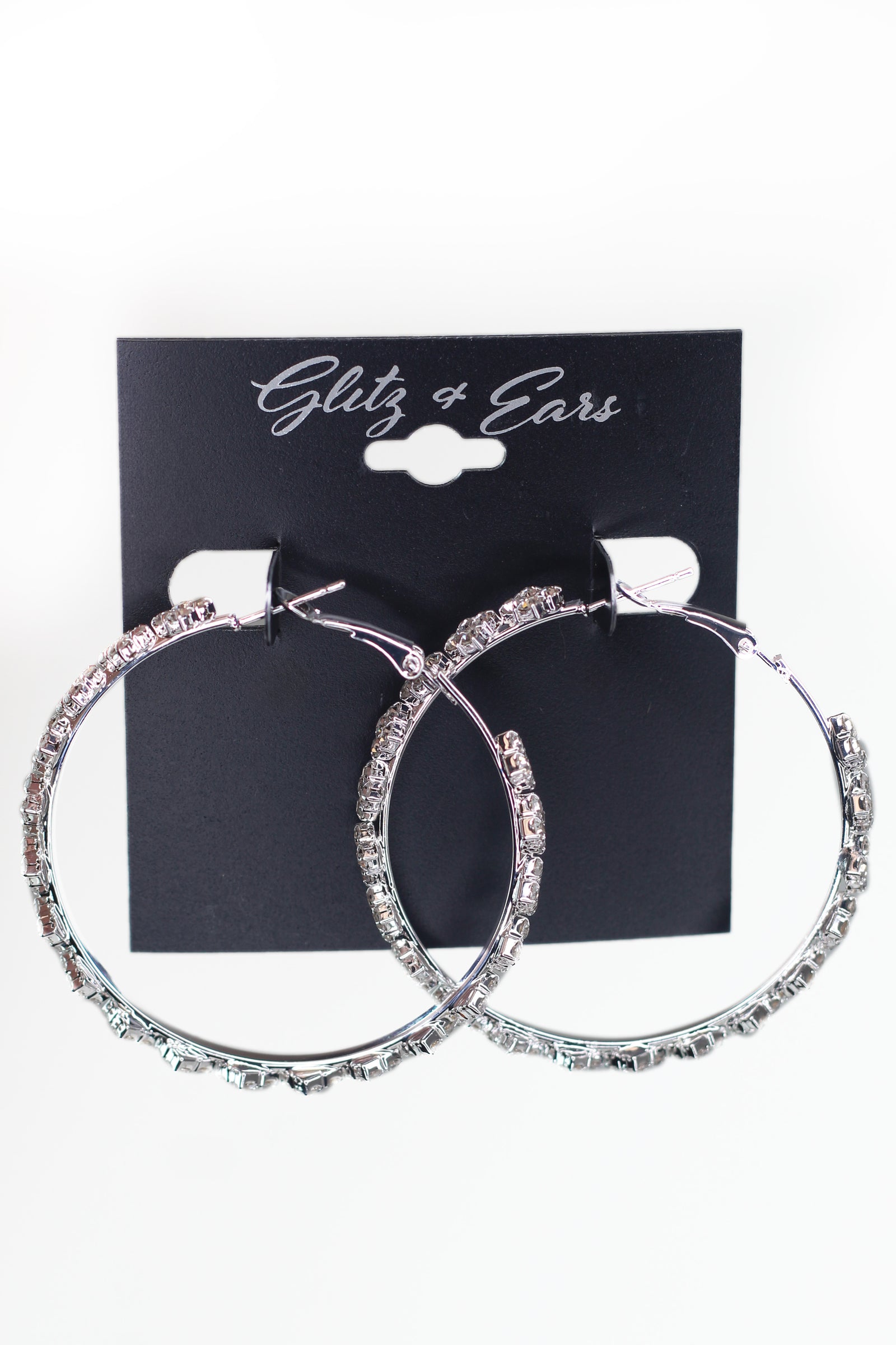 Pave Diamond Clusters Lever Back Hoop Earrings