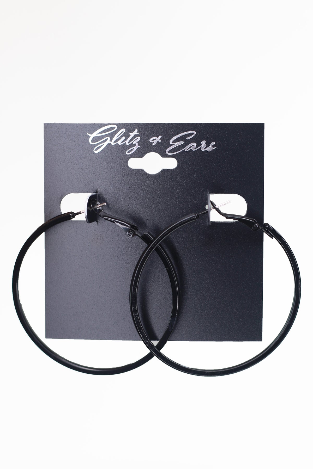 Medium Simple Metal Level Back Hoops