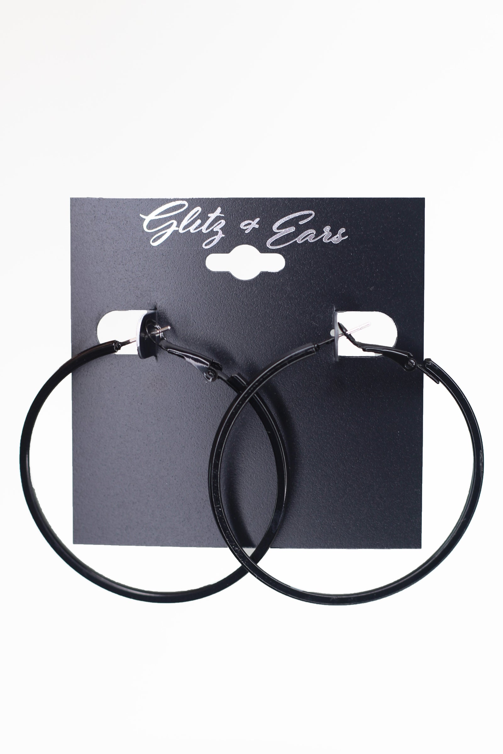 Medium Simple Metal Level Back Hoops